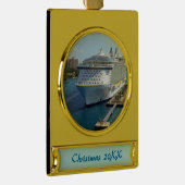 Alluring Bow 2 Dated Verguld Banner Ornament (Rechts)