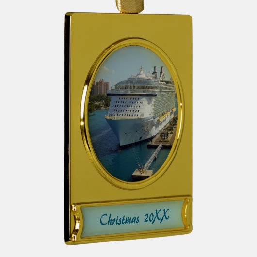 Alluring Bow 2 Dated Verguld Banner Ornament (Rechts)