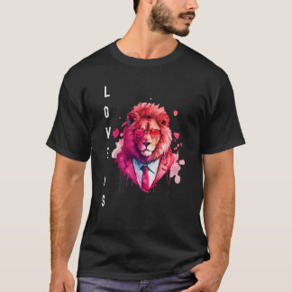 Alluring Love is With Heart Animal Valentine's day T-shirt