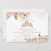 Alluring Roos  Pink Jr. Bridesmaid Voorstel (Achterkant)