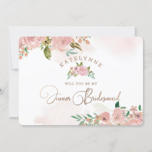 Alluring Roos  Pink Jr. Bridesmaid Voorstel