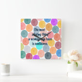 Alluring Woman Vierkante Klok (Huis)