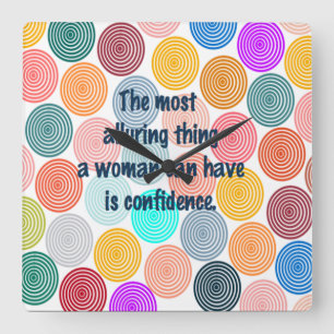 Alluring Woman Vierkante Klok