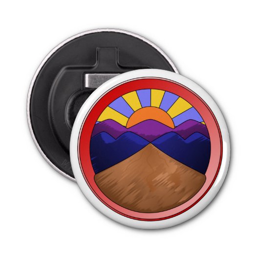 Alluviale ventilator Logo Button Flesopener (Voorkant)