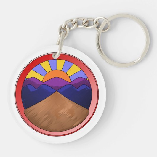 Alluviale ventilator Logo Sleutelhanger (Achterkant)