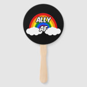 Ally AF I - LGBTQ Flag Gay Trans Queer Pride Handwaaier (Achterkant)