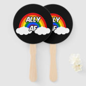 Ally AF I - LGBTQ Flag Gay Trans Queer Pride Handwaaier (Voorkant en achterkant)