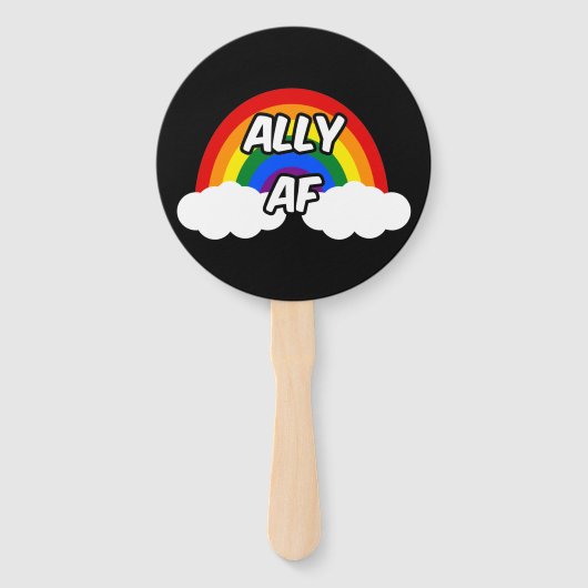 Ally AF I - LGBTQ Flag Gay Trans Queer Pride Handwaaier (Voorkant)