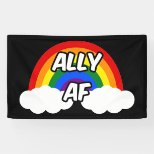 Ally AF I - LGBTQ Flag Gay Trans Queer Pride Spandoek