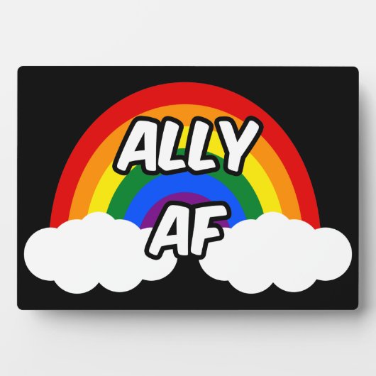 Ally AF I - LGBTQ Vlag Gay Trans Queer Pride Fotoplaat (voorkant)