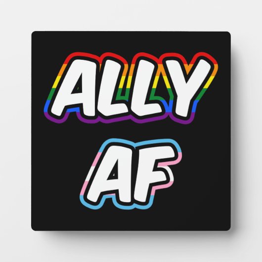 Ally AF II - LGBTQ Flag Gay Trans Queer Pride Fotoplaat (Voorkant)