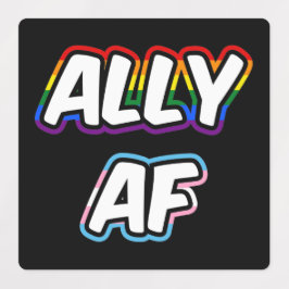 Ally AF II - LGBTQ Flag Gay Trans Queer Pride Labels