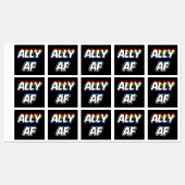 Ally AF II - LGBTQ Flag Gay Trans Queer Pride Labels (Vel)