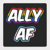 Ally AF II - LGBTQ Flag Gay Trans Queer Pride Labels (Design 2)