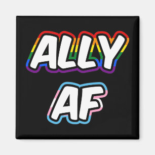 Ally AF II - LGBTQ Flag Gay Trans Queer Pride Magneet