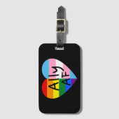 Ally AF III - LGBTQ Flag Gay Trans Queer Pride Bagagelabel (Voorkant (verticaal))
