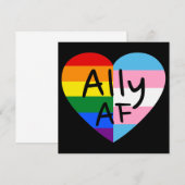 Ally AF III - LGBTQ Flag Gay Trans Queer Pride Kaart (Voorkant / Achterkant)