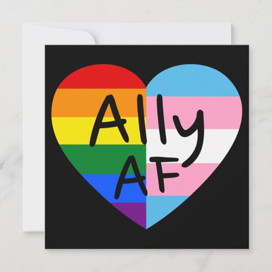 Ally AF III - LGBTQ Flag Gay Trans Queer Pride Kaart (Voorkant)