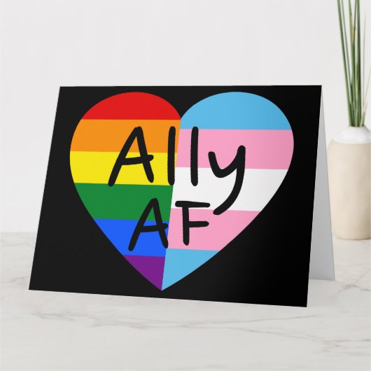Ally AF III - LGBTQ Flag Gay Trans Queer Pride Kaart (Voorkant)