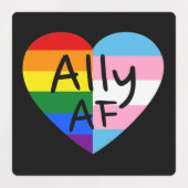 Ally AF III - LGBTQ Flag Gay Trans Queer Pride Labels (Design 2)