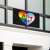 Ally AF III - LGBTQ Flag Gay Trans Queer Pride Spandoek (Buitenkant Gebouw)