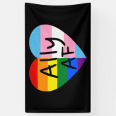 Ally AF III - LGBTQ Flag Gay Trans Queer Pride Spandoek (Verticaal)