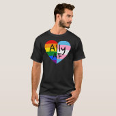Ally AF III - LGBTQ Flag Gay Trans Queer Pride T-shirt (Voorkant volledig)