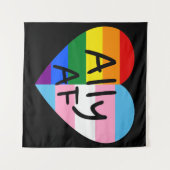 Ally AF III - LGBTQ Flag Gay Trans Queer Pride Wandkleed (Voorkant (horizontaal))
