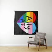 Ally AF III - LGBTQ Flag Gay Trans Queer Pride Wandkleed (In Situ (horizontaal))