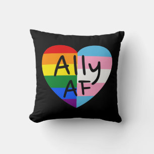 Ally AF III - LGBTQ Vlag Gay Trans Queer Trots Kussen