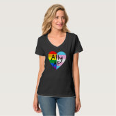 Ally Af Lgbetq Flag Gay Pride Equality Trans Lesbi T-shirt (Voorkant volledig)