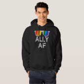 Ally Af Rainbow Flag voor de ondersteuning van de  Hoodie (Voorkant volledig)
