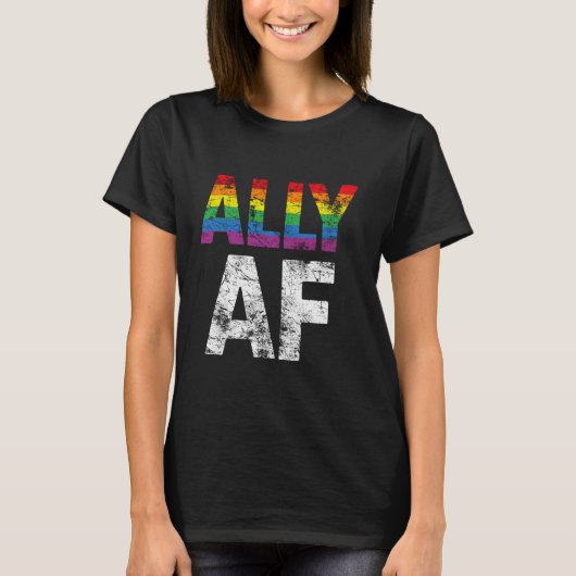 Ally AF Straight Proud Ally T-shirt (Voorkant)