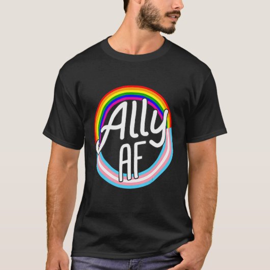 Ally Af Trans Flag Love Equality Bt Pride Flag L T-shirt (Voorkant)