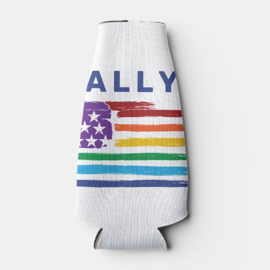 Ally Artistic Rainbow Flag Flesjeskoeler (Voorkant)