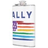 Ally Artistic Rainbow Flag gepersonaliseerd Heupfles (Links)