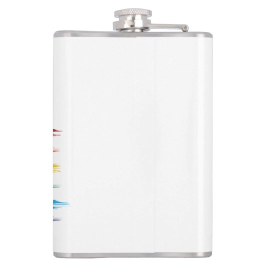 Ally Artistic Rainbow Flag gepersonaliseerd Heupfles (Achterkant)