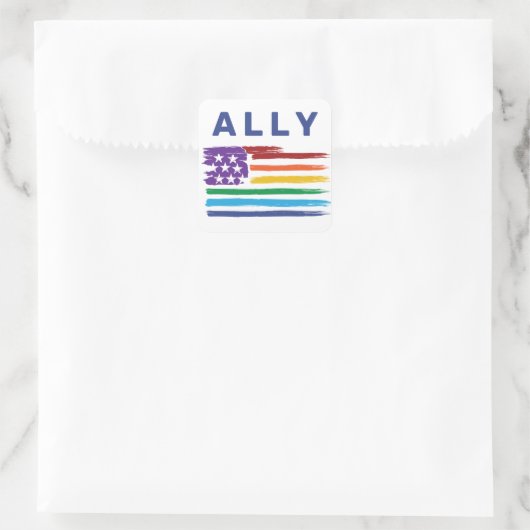 Ally Artistic Rainbow Flag Sticker (Tas)
