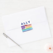 Ally Artistic Rainbow Flag Sticker (Envelop)