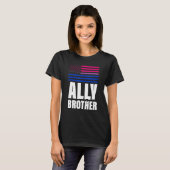 Ally Brother Bisexual Flag Lgbt Gay Pride T-shirt (Voorkant volledig)