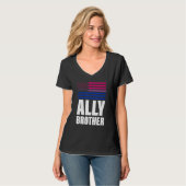 Ally Brother Bisexual Flag Lgbt Gay Pride T-shirt (Voorkant volledig)