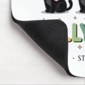 Ally Cat – Black Cat LGBTQ Pride Muismat (Hoek)