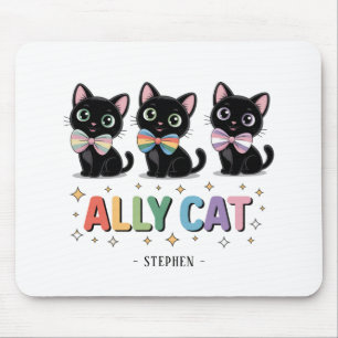 Ally Cat – Black Cat LGBTQ Pride Muismat