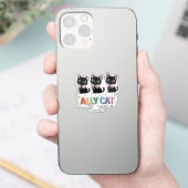 Ally Cat – Black Cat LGBTQ Pride Sticker (Telefoon)