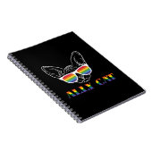 Ally Cat | Cute Cat | Regenboog | Pride Notitieboek (Rechterzijde)