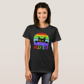 Ally Cat LGBT Gay Rainbow Pride Flag  Cat  1 T-shirt (Voorkant volledig)