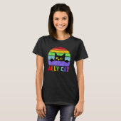 Ally Cat LGBT Gay Rainbow Pride Flag  Cat T-shirt (Voorkant volledig)