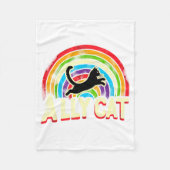 Ally Cat Lgbt Pride Cat  Fleece Deken (Voorkant)