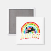 Ally Cat Lgbt Pride Cat Magneet (Voorkant / Achterkant)