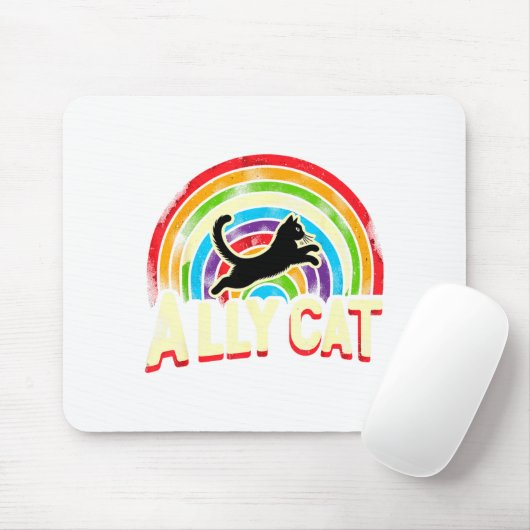 Ally Cat Lgbt Pride Cat  Muismat (Met muis)